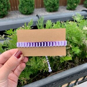 Ombre Purple and White Ombre Vertical Wave Bracelet